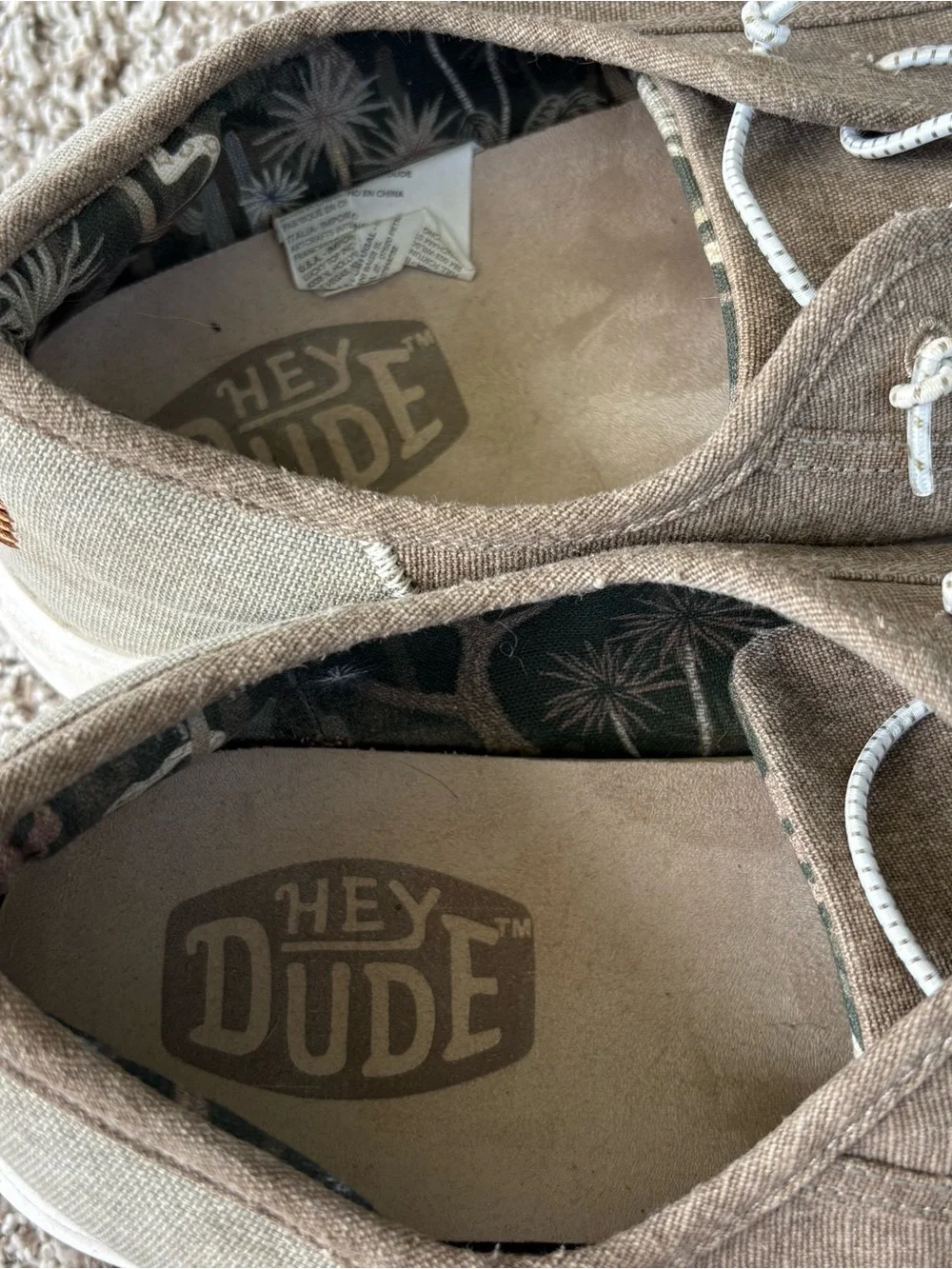 Hey Dude Men's Cody Shoes Sneakers in Tan Size 13